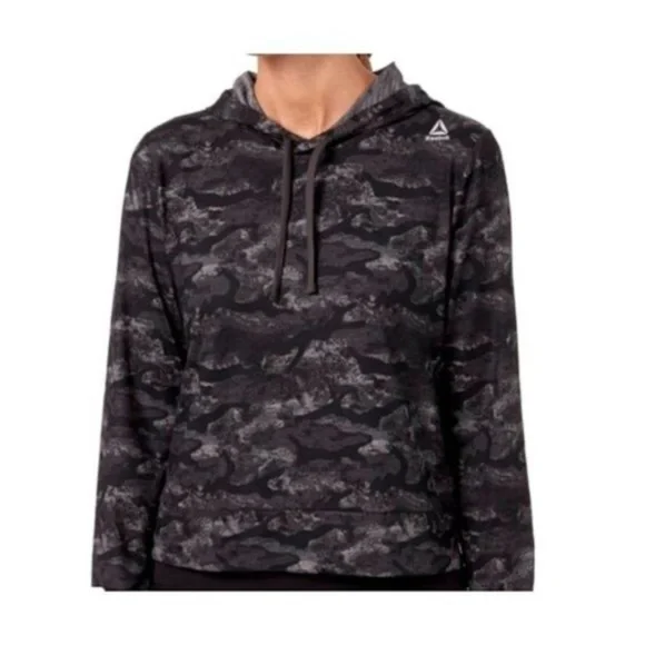 NWT Reebok Sport 24/7 Crop Jersey Hoodie / Athletic Sweatshirt - Picture 6 of 6